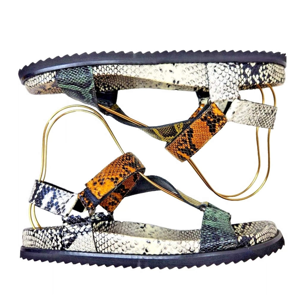 FREDA SALVADOR Adair Shiny Python Sandals NEW $425 Sz 10 Anthropologie Exclusive - Picture 10 of 13